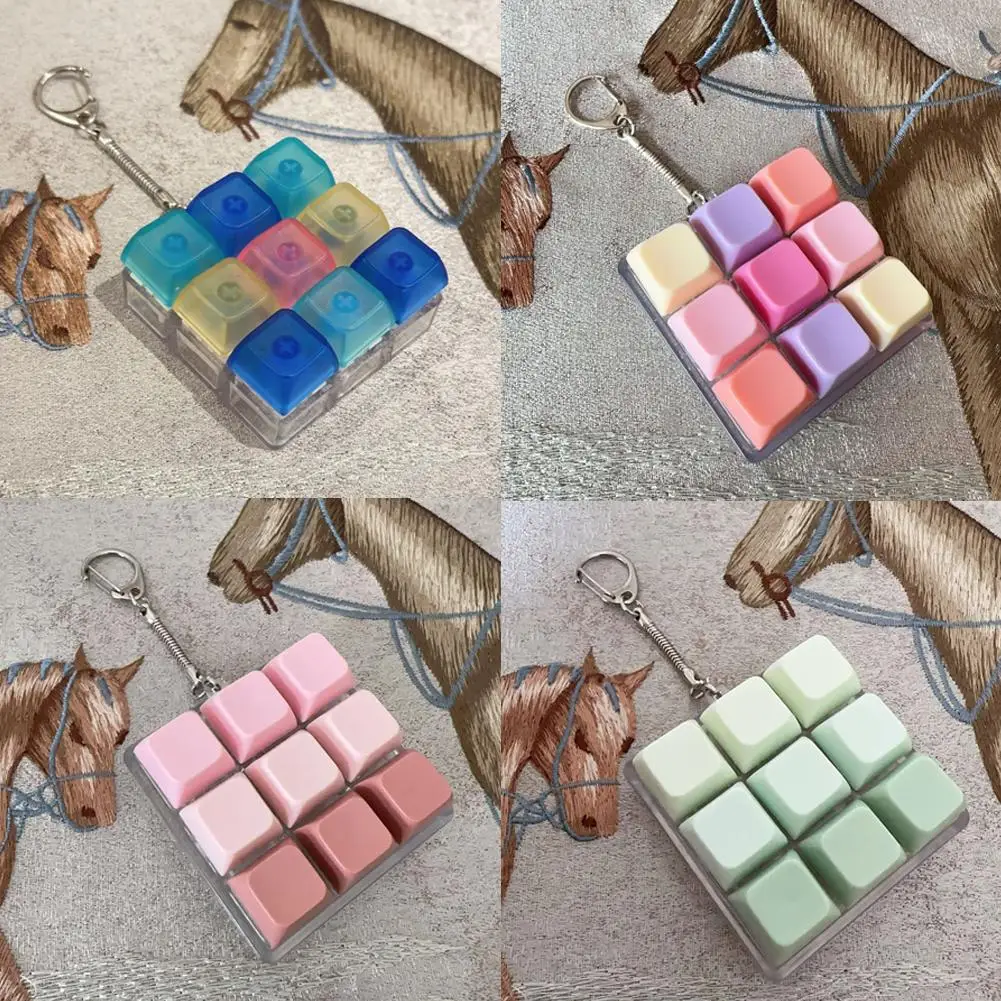 9 teclas Fidget teclado juguetes punto Keycap fiesta alivio del estrés DIY Keycaps juguete tapa de llave Fidget teclado Keycaps dedo Keycap