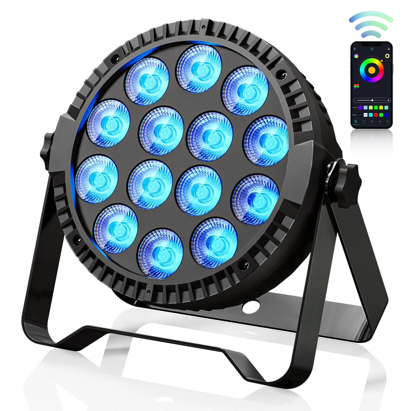 Botai Par Light 14LED RGBW 4-in-1 Stage Lights DMX Colour Mixing for Party DJ Disco Show With App Control