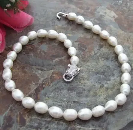 Classic 10-11mm White Baroque Freshwater Pearl Necklace