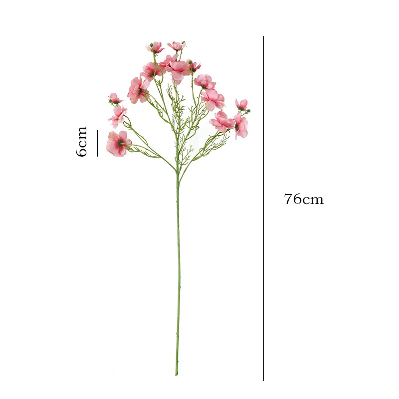 76CM Artificial Multi Head Butterfly Home Decoration Hotel Gesang Flower Wedding Photography Props Silk Flower