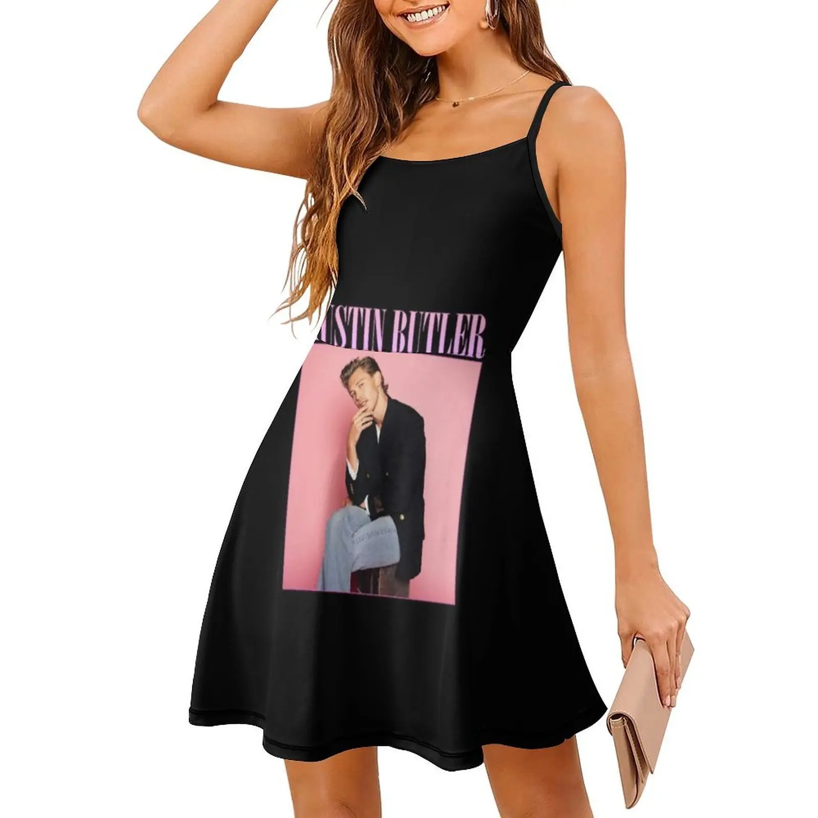 فستان أوستن بتلر Pnky Boy Preppy Style قصير للنساء على شكل حرف a فضفاض مناسب فستان يوم غير رسمي أوستن بتلر أوستن بتلر أوستن