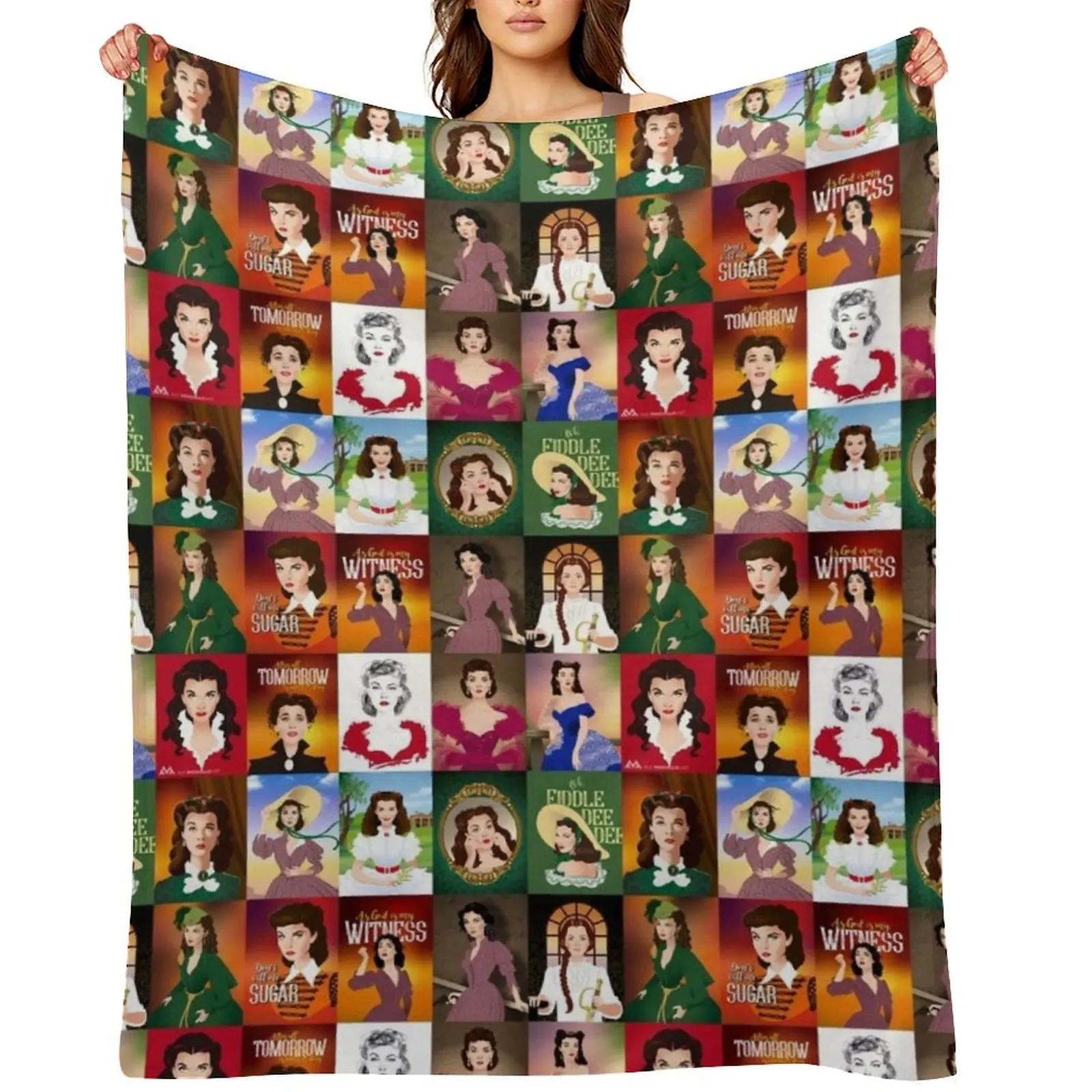 

Scarlett patchwork Throw Blanket Retros Sofas Single Blankets