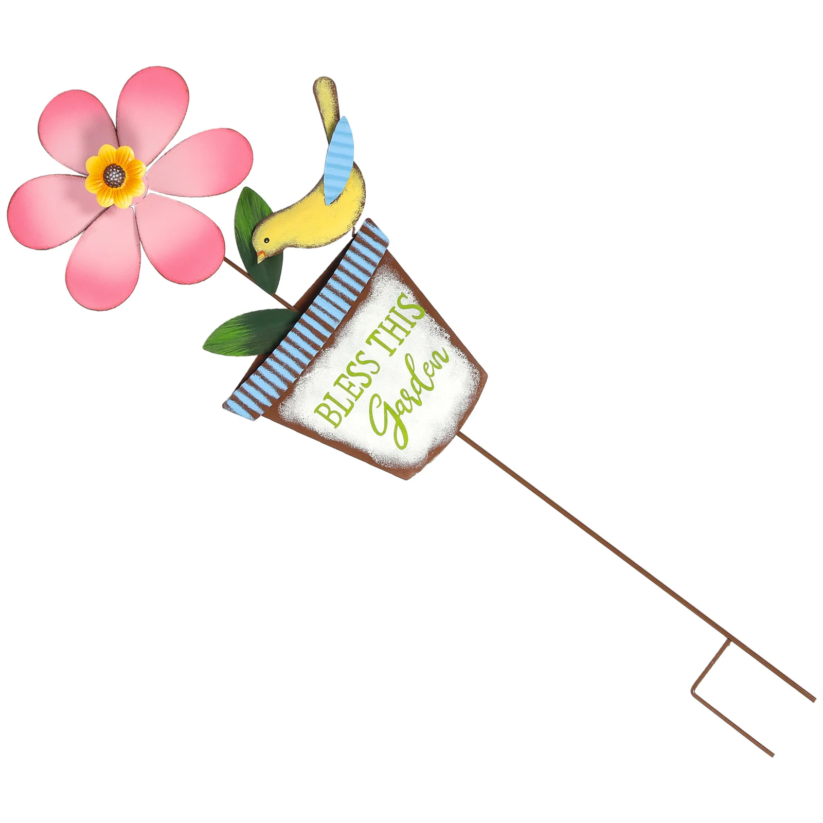 

Sunflower Colorful Metal Garden Decor Wrought Iron Lawn Pinwheel Outdoor Windmill Ornament Funny Windmill for Yard Party