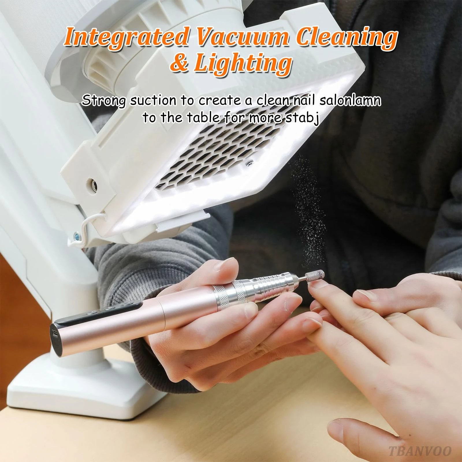Nail Dust Extractor Nail Dust Collector Machine Nail Dust Vacuum Cleaner for Manicure Pedicure Nail Art Gel Polish Removal