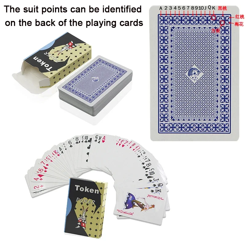 1/2/4 Set Playing Cards With Recognizable Suits and Points Magic Poker Cards Game Party Poker Board Game Playing Entertain Cards