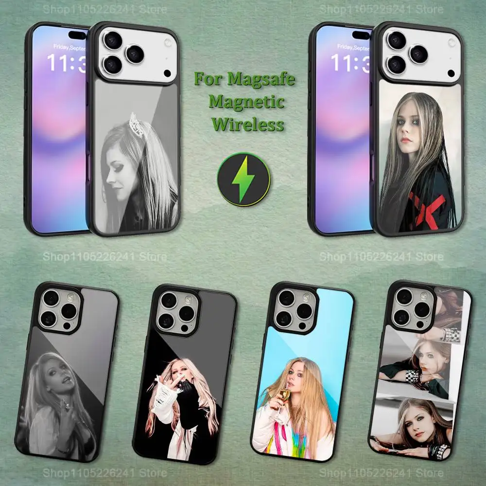 

Singer A-Avril L-Lavigne Phone Case For iPhone 13,12,11,16,15,17,14,Pro,Max,Plus,Mini, For Magsafe,Magnetic Wireless Charging