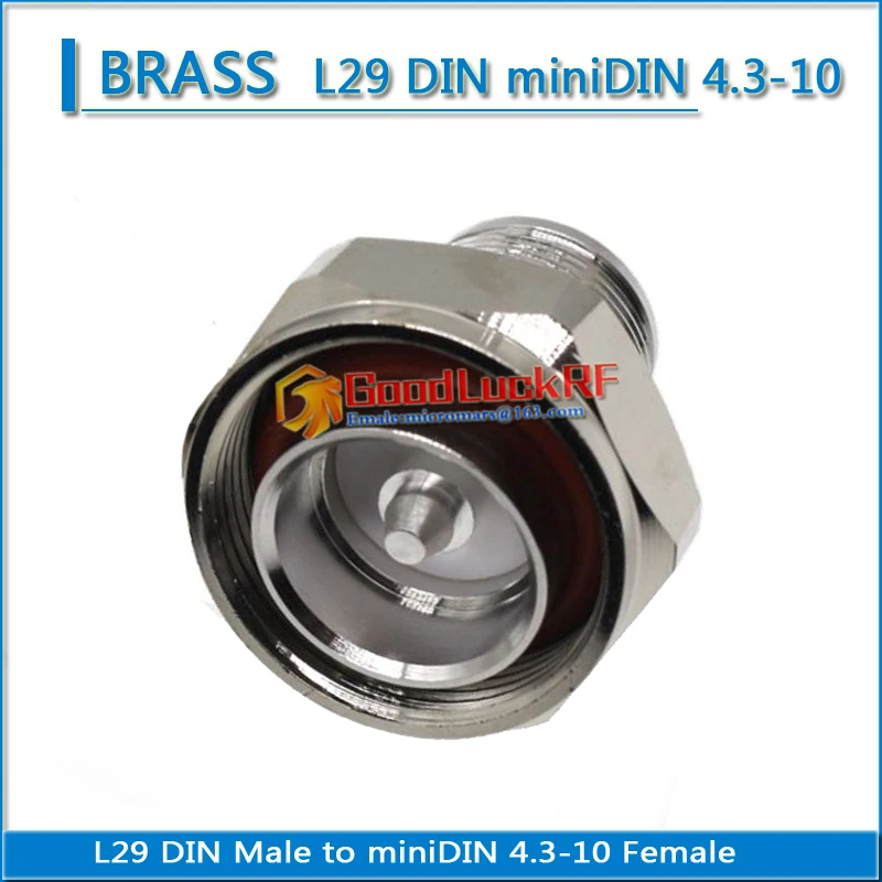 L29 7/16 DIN Male to miniDIN mini DIN 4.3-10 Female Plug Connector Socket Straight Brass Coaxial 4310 RF Adapters For base Test