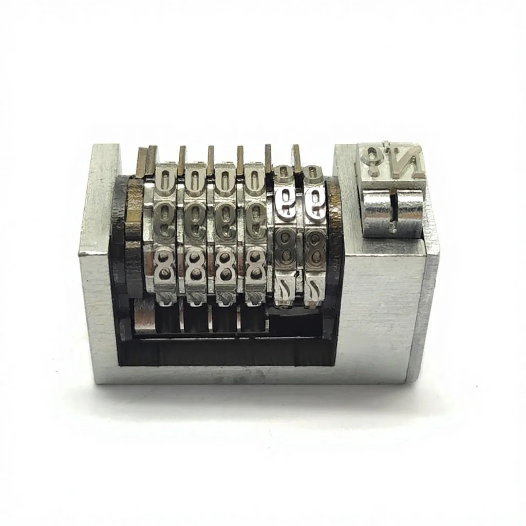 6 Digit Numbering Machine 4x8 All Stainless Steel Roman Font Jump Backwards 98765... Sinkable 2 Numbers
