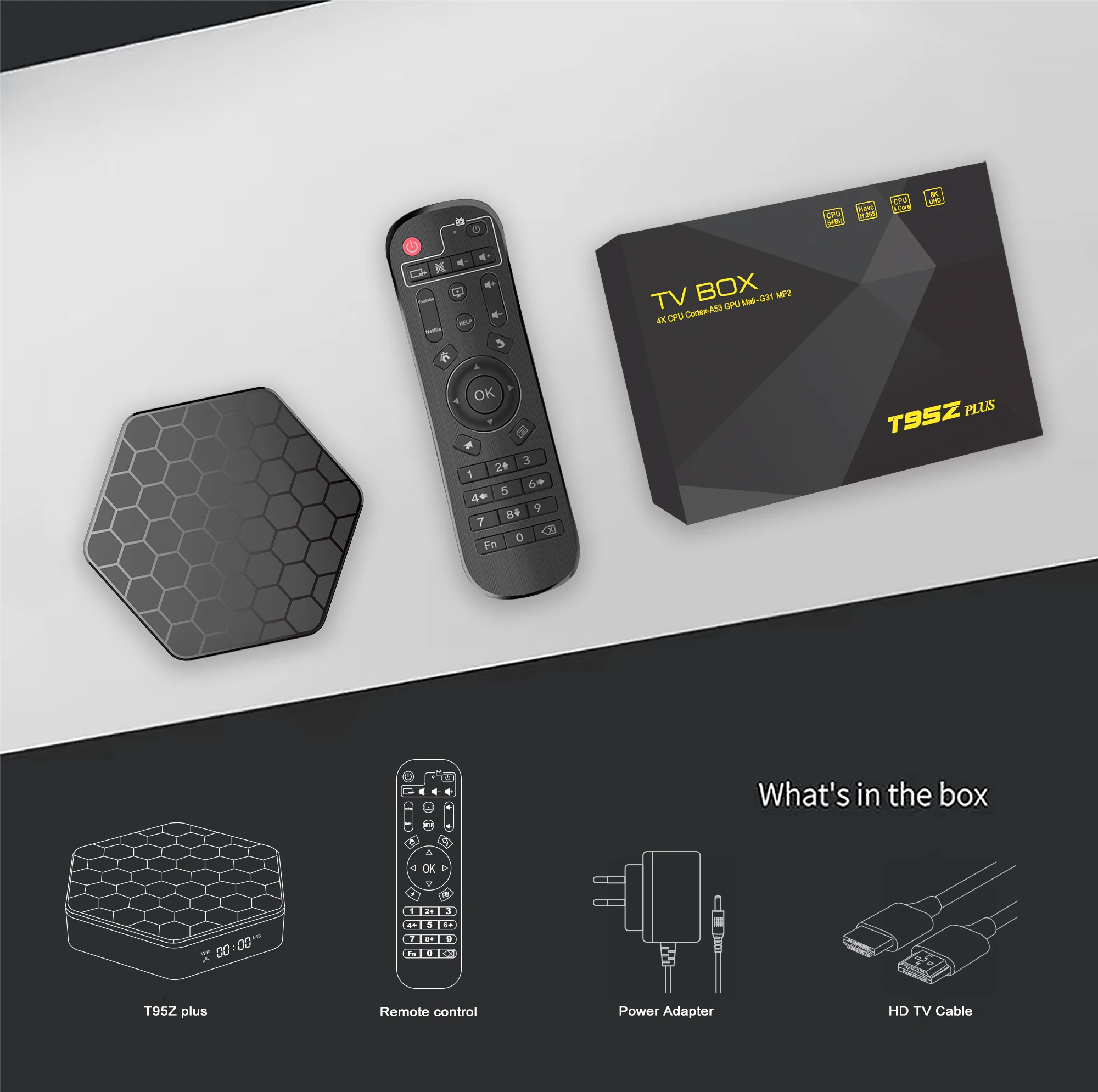 T95Z Plus Allwinner H618 Android 12.0  Wifi6 LAN 100M Dual Band 2.4G 5G BT5.0 RAM 2GB 4GB ROM 16GB 32GB 64GB 128GB Smart TV BOX