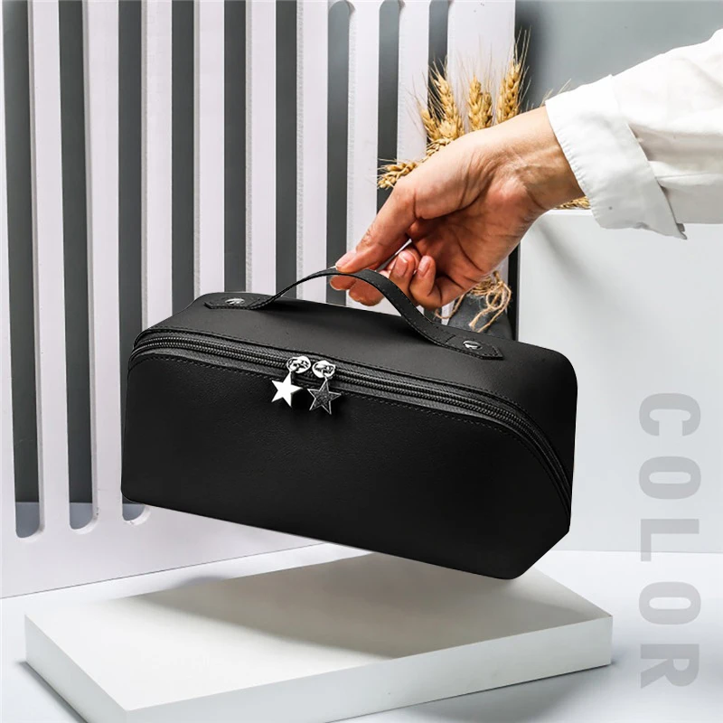 Bolsa de maquillaje de tendencia, Kit de almacenamiento de cosméticos de gran capacidad, bolsa de aseo de viaje, bolsa de maquillaje Ins Advanced Sense, bolsa de almacenamiento portátil