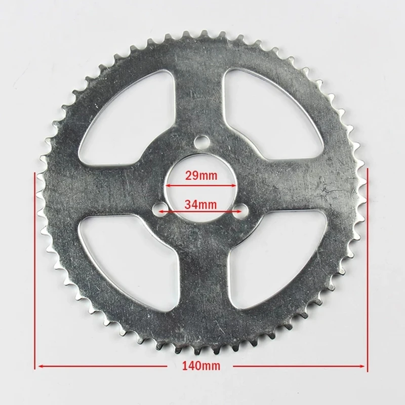 T8F 54-14T Motorcycle Clutch Gearbox Engine Gearbox Sprocket With Chain For 47Cc 49Cc Pocket Bike 2 Stroke Motorcycle