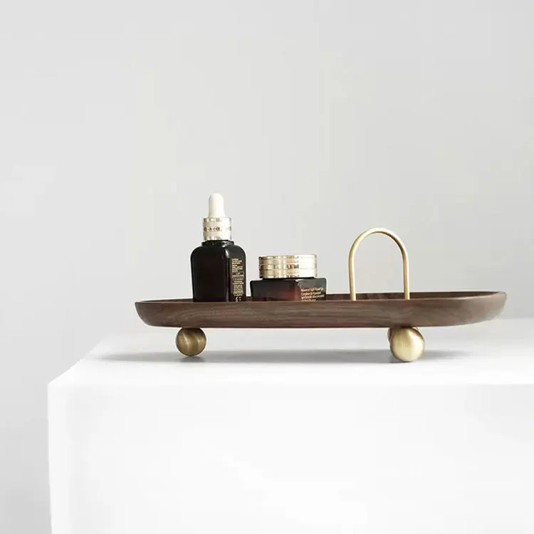 

Nordic creative light luxury tray ornament home study entrance living room key sundries cosmetics storage plate decoration