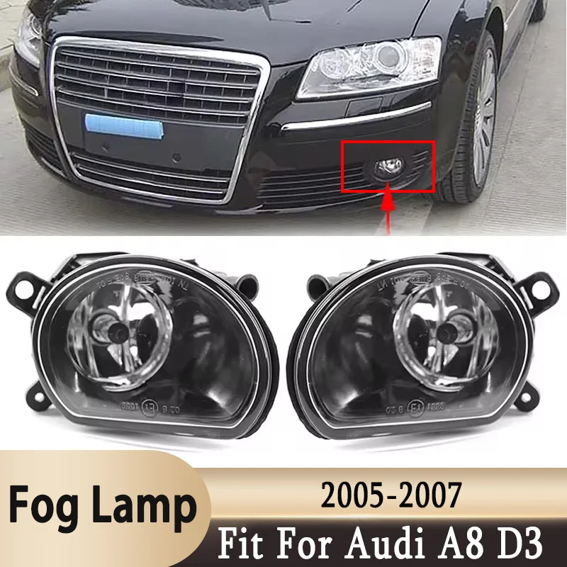 

Automobiles Front Fog Lamp Assembly Car Accessories Fog Light With Halogen Bulb For Audi A8 D3 2005-2007 4E0941700A/4E0941699A