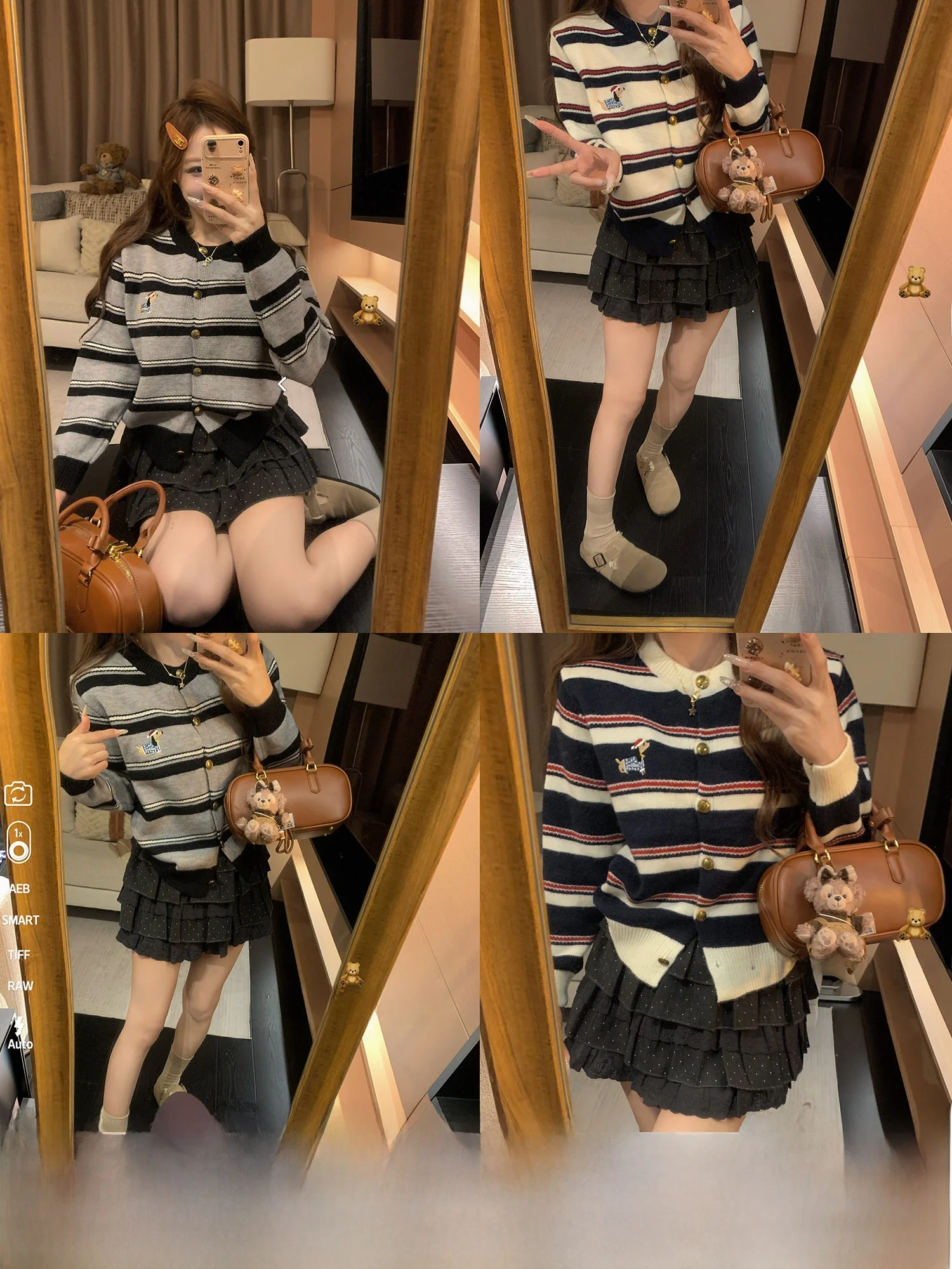 

Повседневный свободный вязаный свитер для женщин с круглым вырезом, вышивкой в виде собаки, в полоску, с цветными блоками, с длинными рукавами, топ для девушек