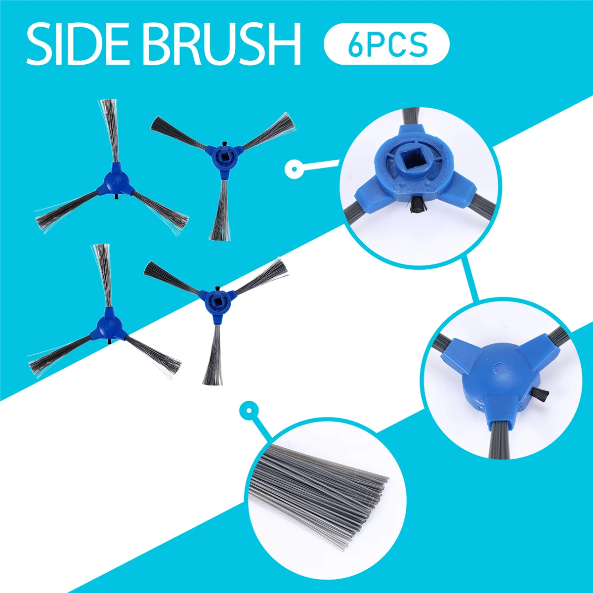 Per RoboVac G10 G30 Hybrid Filtro di ricambio Mop Panno Spazzola laterale Robot Aspirapolvere Pezzi di ricambio Accessori