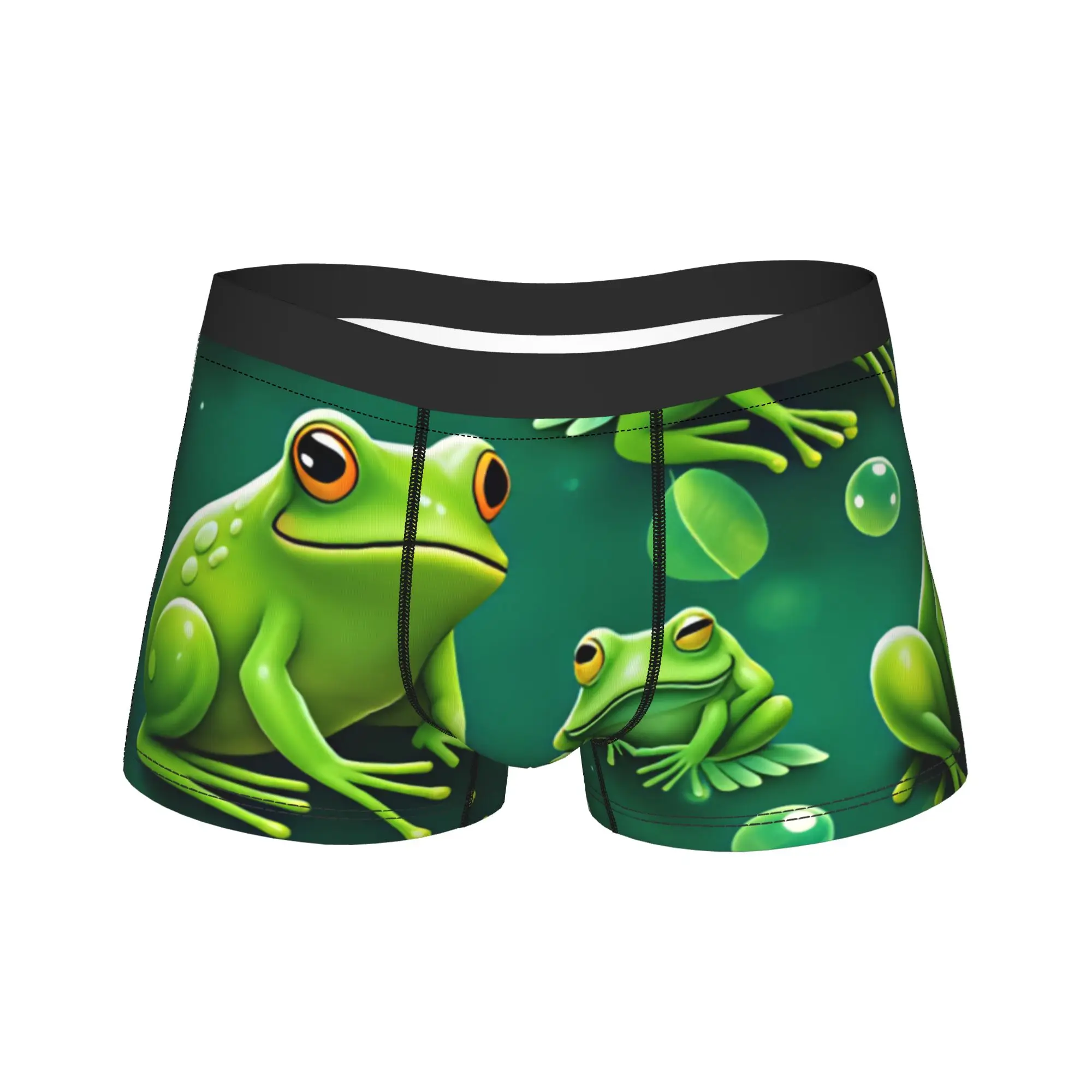 Frog Jungle of The Neck  Boxer Brief  Underwear Hot Sale Male Soft Trend Boxershorts Custom DIY Plus Size Panties
