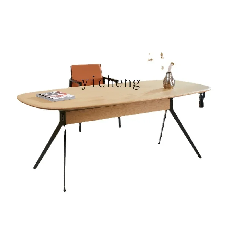 Desk Integrated Living Room Large Long Desk Light Luxury Modern Study Calligraphy Table Large Board Table  Minimalist