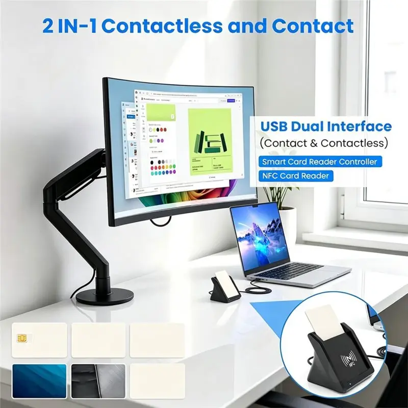 ULBS Smart Card Reader For Windows 10/11,Mac OS,Android And Linux