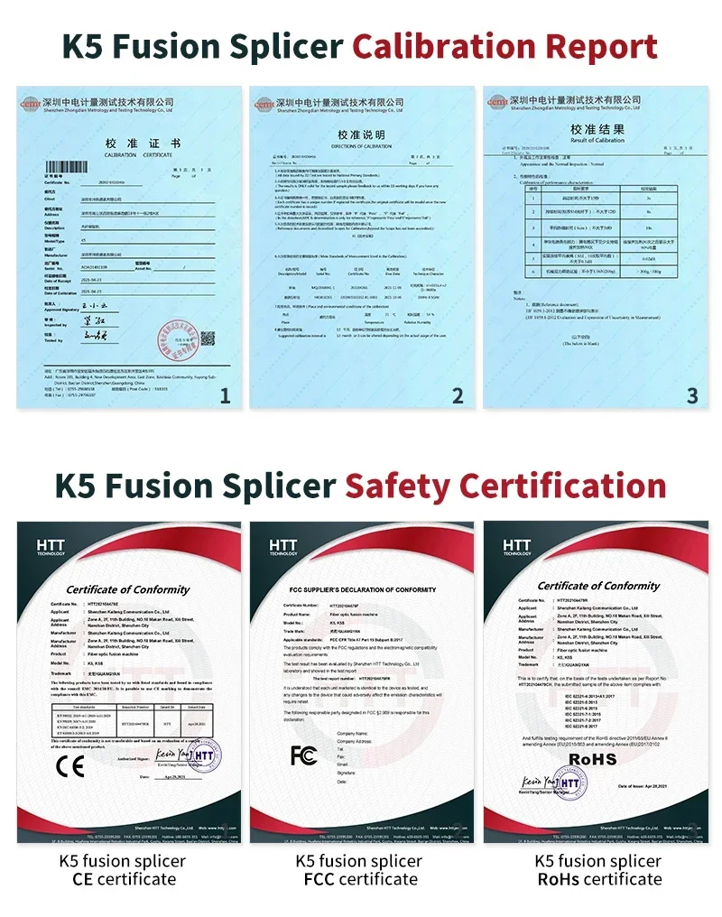 Glasvezelapparatuur 6 Seconden Fusie-Lasmachine 5,5 Polegadas Scherm Automatische Kern Naar Kern Glasvezel Fusie Splitssmachine