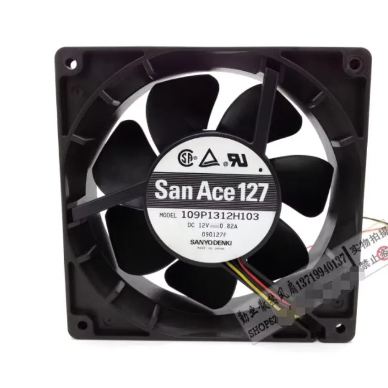 

Ltsf For Sanyo Denki 109P1312H103 DC 12V 0.82A 127x127x38mm 3-Wire Server Cooling Fan