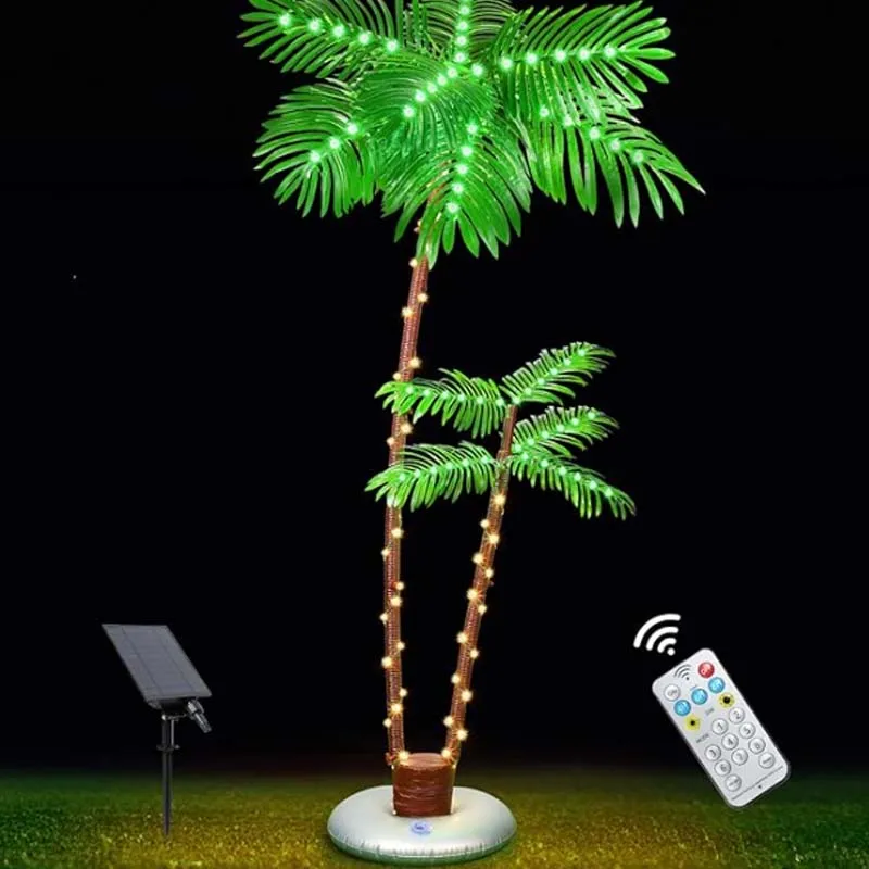 

Solar Artificial Palm Tree，8 Lighting Modes & Timer，High-Quality Materials，Easy to Assemble，Indoor&Outdoor Application