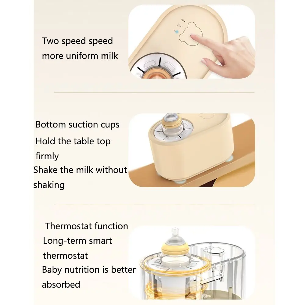 Adjustable Milk Bottle Warmer Low Noise 3 Modes Electric Milk Blender Convenient Keep Warm Waterless Bottle Warmer Household