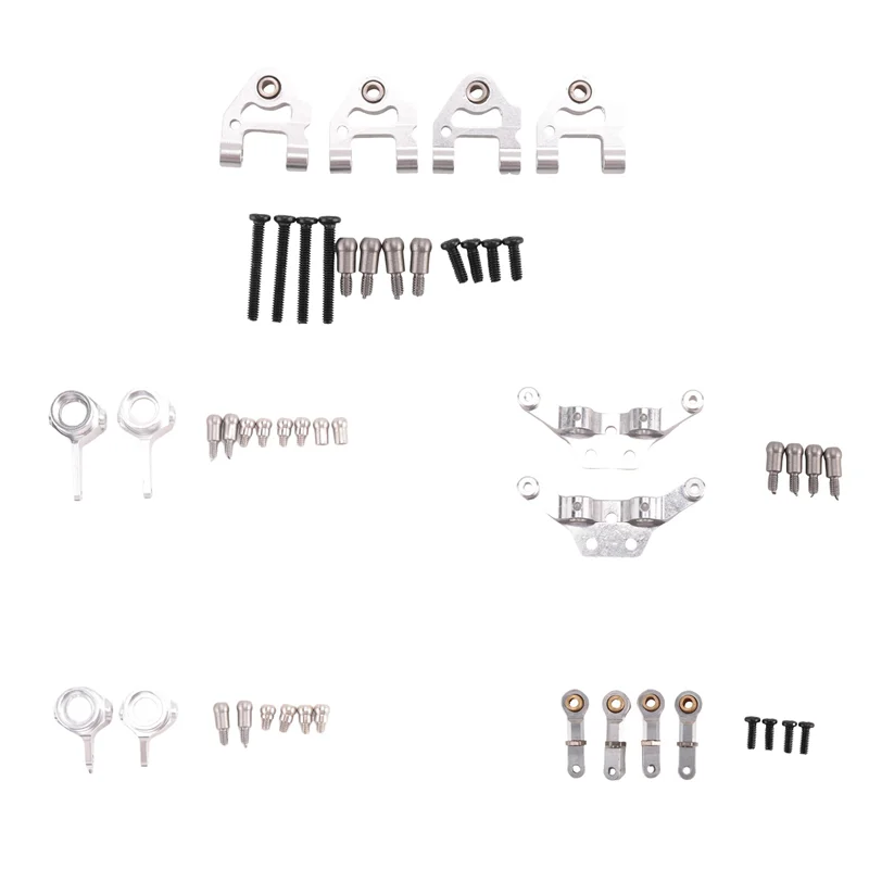 AS96-2Set โลหะพวงมาลัย Swing Arm โช้คอัพแผ่นชุดสําหรับ Wltoys P929 P939 K969 K979 K989 K999 Silver
