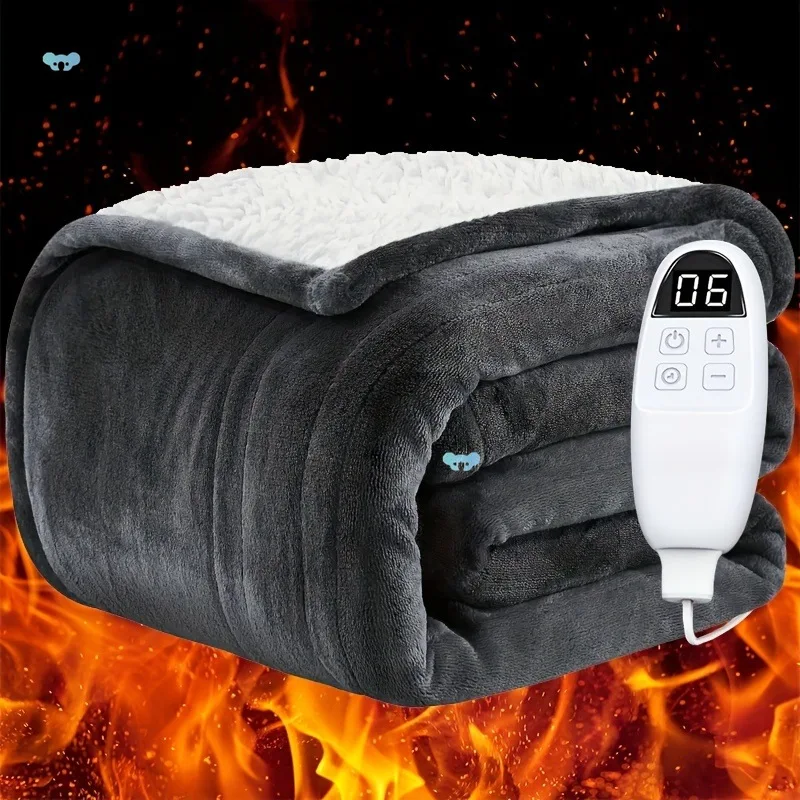 Flannel Lambswool Electric Blanket 6 Heat Settings
