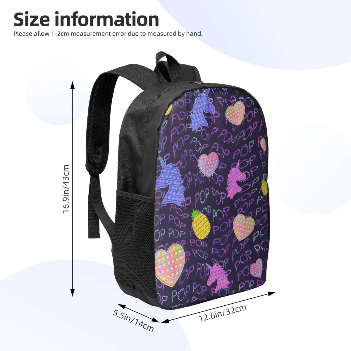 Pop Fidget Print Patroon Vrouw Rugzakken Jongens Meisjes Boekentas Waterdichte Studenten Schooltassen Draagbaarheid Rugzak Schoudertas