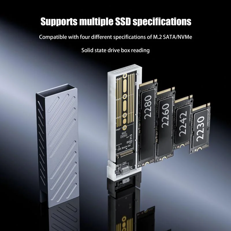 maveraCCA12 Vauum.2 NVMe SSD Custodia adattatore USB C 3.1 Gen2 10Gbps a NVMe PCIe Scatola esterna per 2230/42/60/80 M2 M-Key NVMe SS