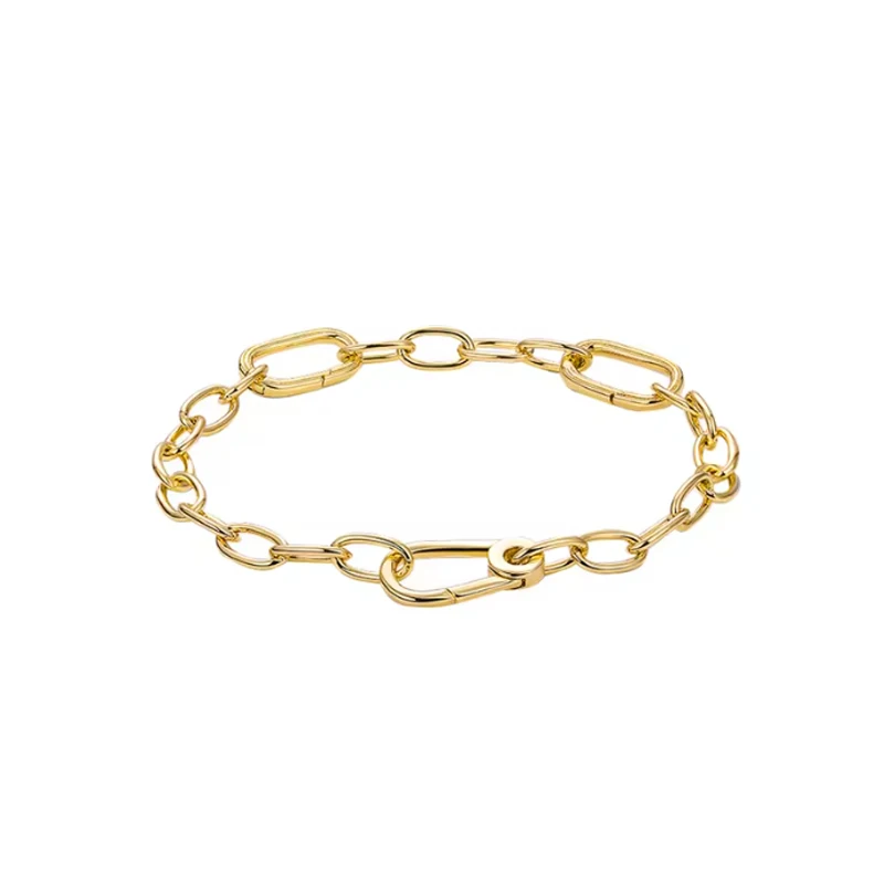 925 فضة الأصلي لي سوار صالح لي خرز تميمة حلية 18K مطلية بالذهب الخرز النساء فام سوار مجوهرات الحفلات #5