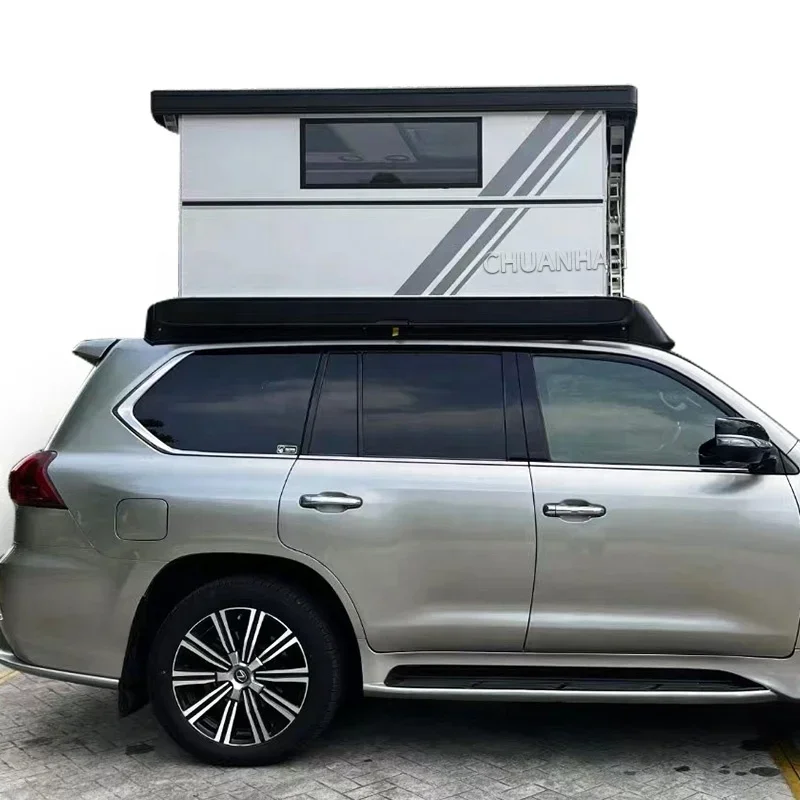 Car Roof Top Tent Travelling Foldable Car Camping Aluminum hard Shell Roof Top Tent for jeep gladiator