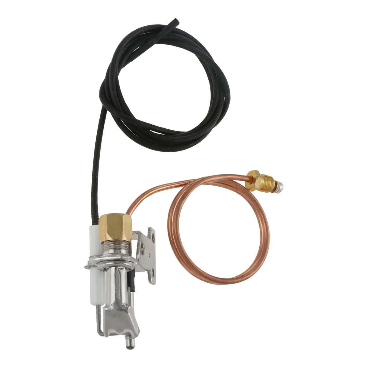 Propane Gas Pilot Burner Assembely Thermocouple & Tubing& Spark Ignitor Replace Brass Wire for Henny Penny Rheem LP Water Heater