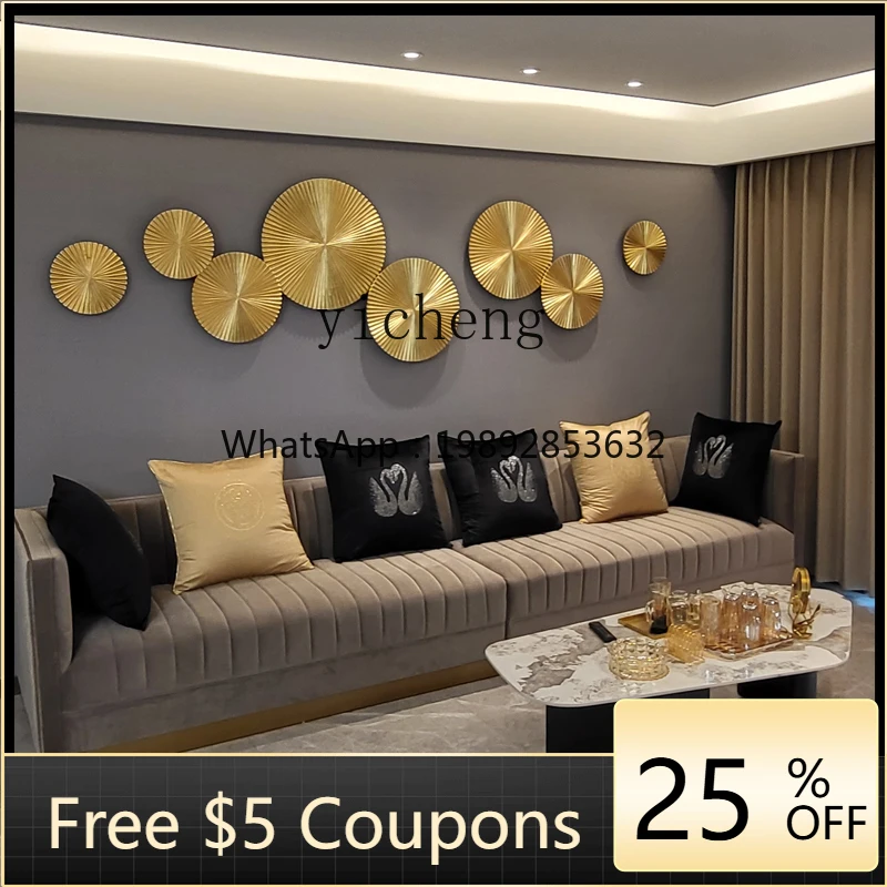 D4-2  light luxury wall decoration pendant, high-end modern living room metal three-dimensional wall decoration pendant