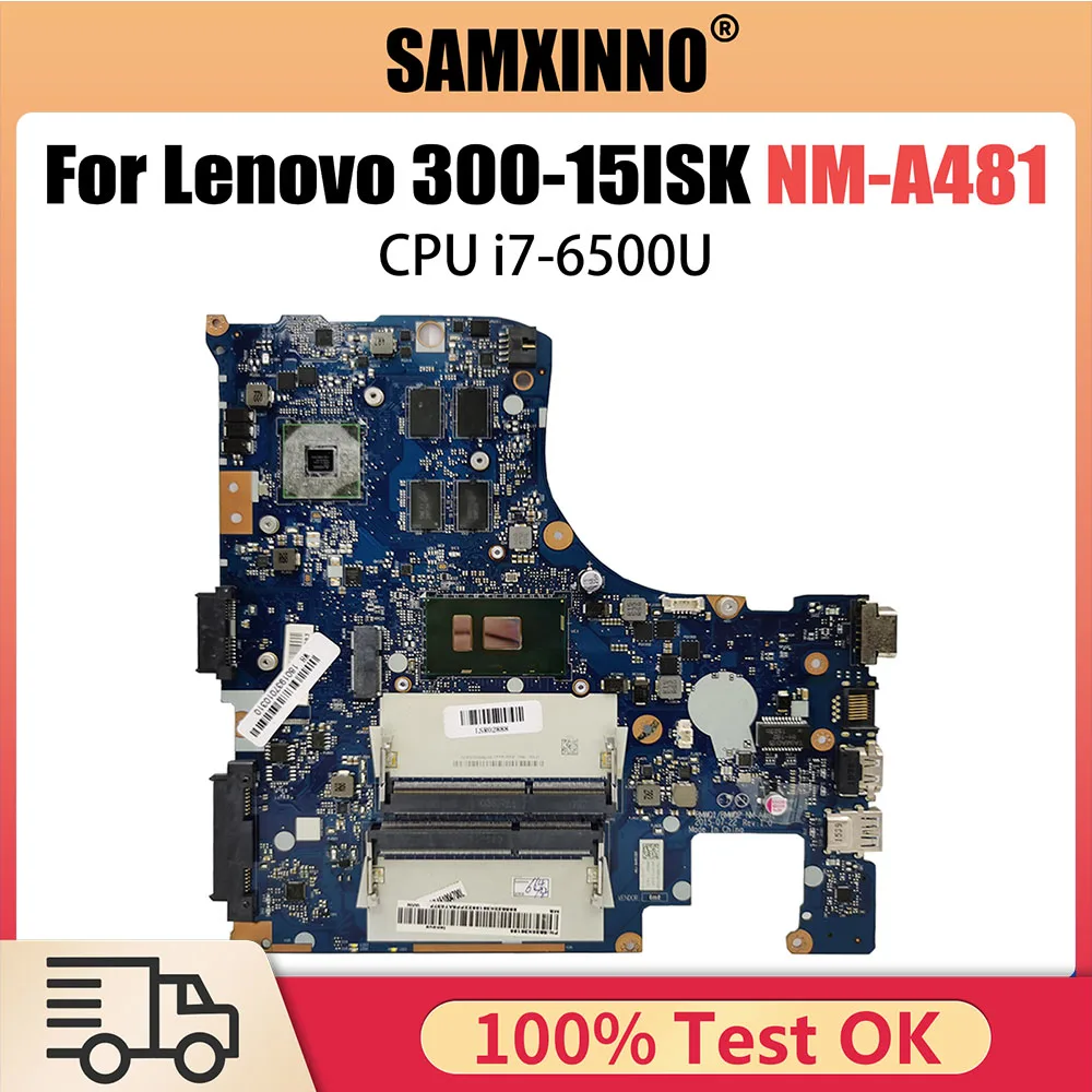 

BMWQ1 BMWQ2 NM-A481 Mainboard For Lenovo 300-15ISK Laptop Motherboard 5B20K38211 With i7-6500U CPU V2G GPU 100% TEST OK