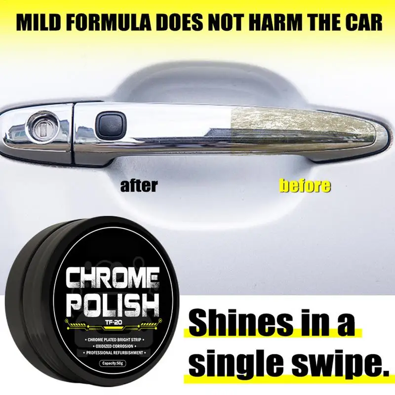 

Chrome Cleaner Automotive Polishing Compound Car Chrome Plate Retreading Agent Metal Polish Restorer Car Rust Removal Cleaner