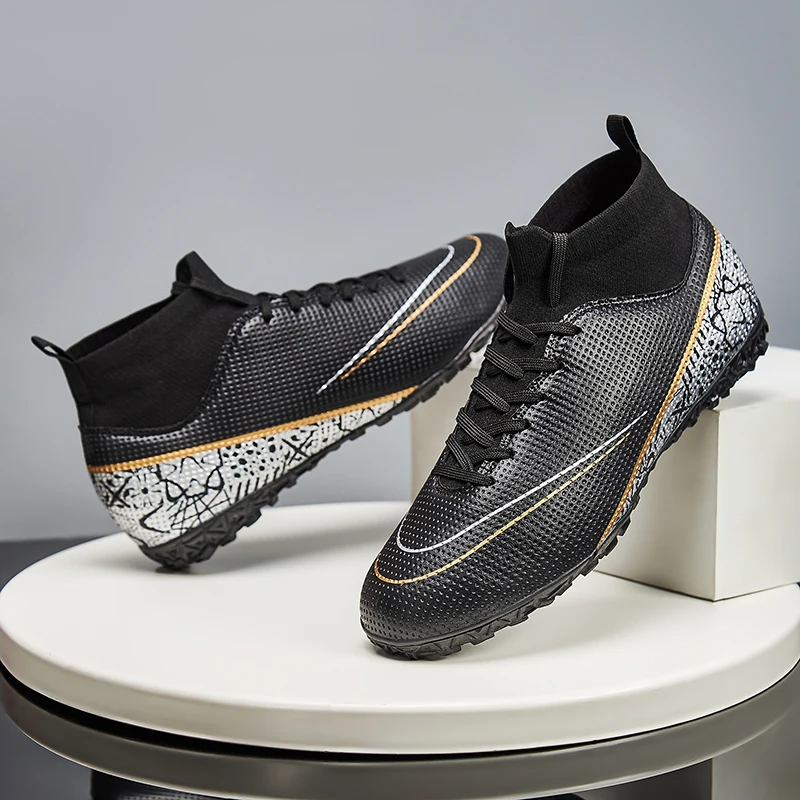 

2025 Football Shoes Professional Men Football Shoes Studded Comfortable Soccer Shoes Sport Wear Sneaker Sports Boy Resistant Out
