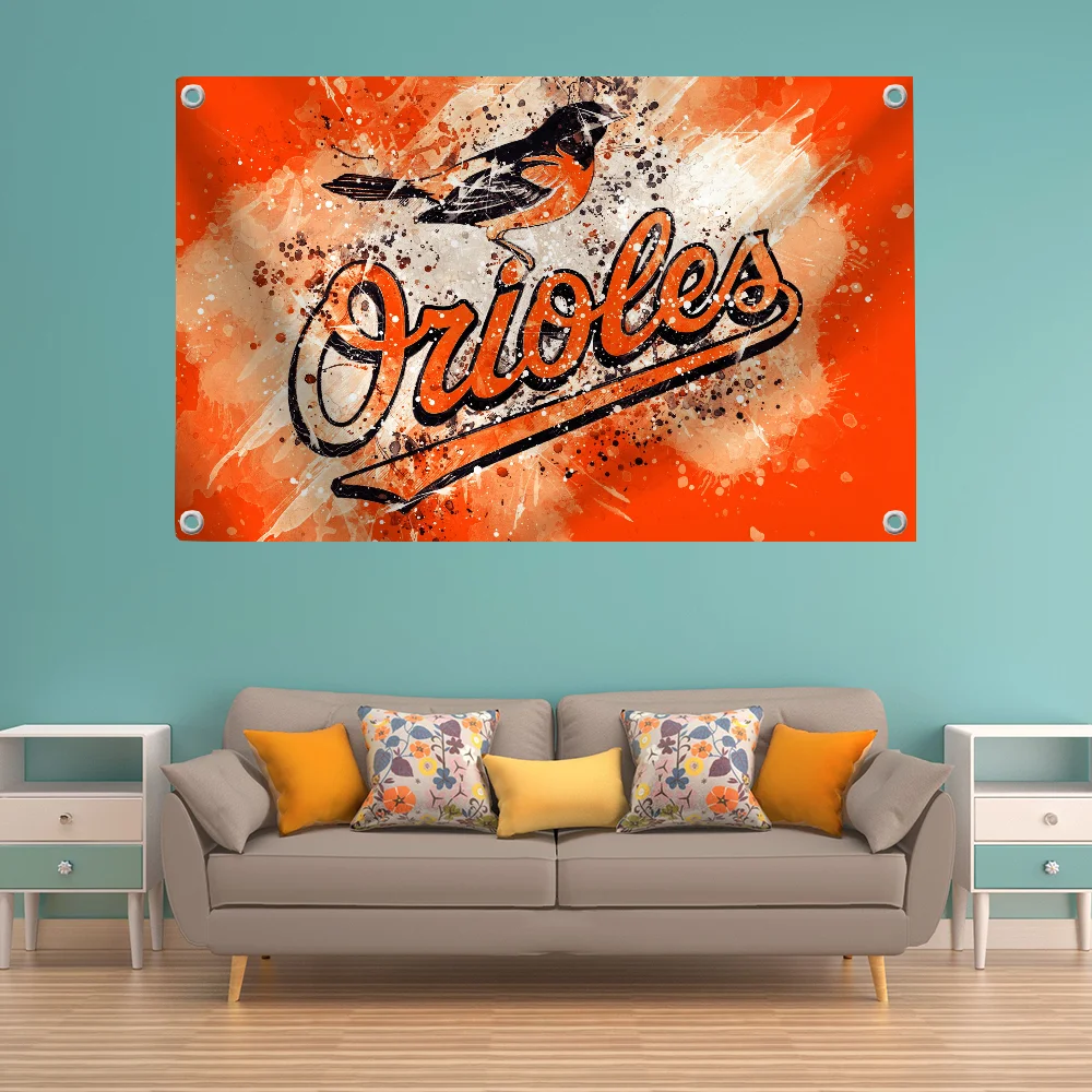 Club Flag Pride Flag Flag to Hang Flags for Rooms Banner Baltimore O-orioles Funny Flags and Banners Outdoor Decor Decorations