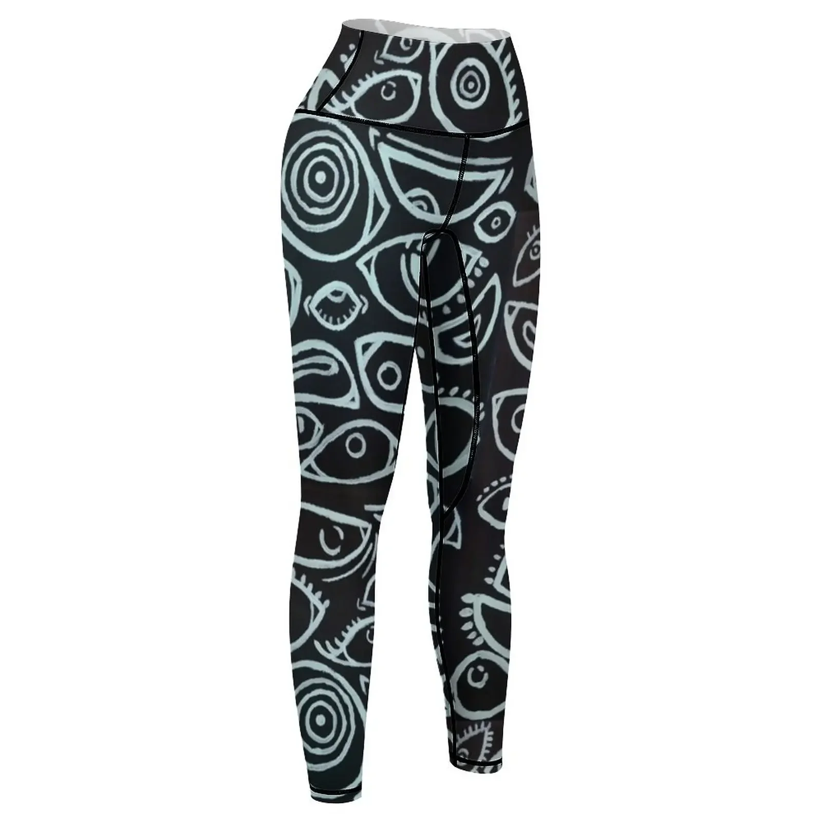 عيون زرقاء شاحبة طماق الصالة الرياضية الأعلى الإناث يغطي الرجل السراويل تجريب الملابس ل Leggins رفع المرأة طماق المرأة