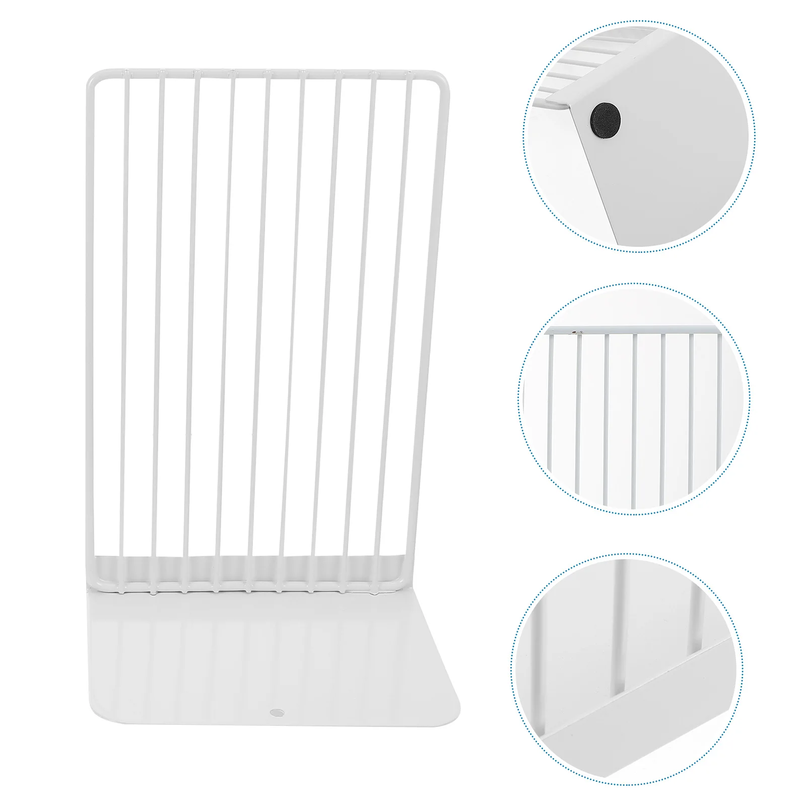 

2 Pcs Iron Bookends for Shelves Simple Wrought Bookcase Decor Racks Storage Student Supplies