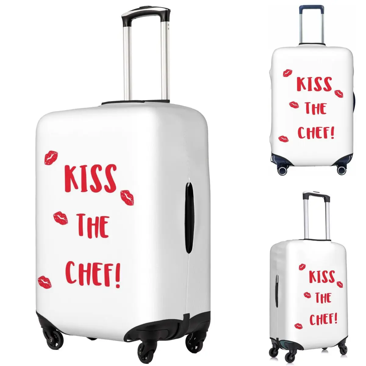 غطاء حماية لحقيبة السفر من Kiss The Chef، أغطية حماية مرنة لرحلات الأمتعة مقاس 18-32 بوصة