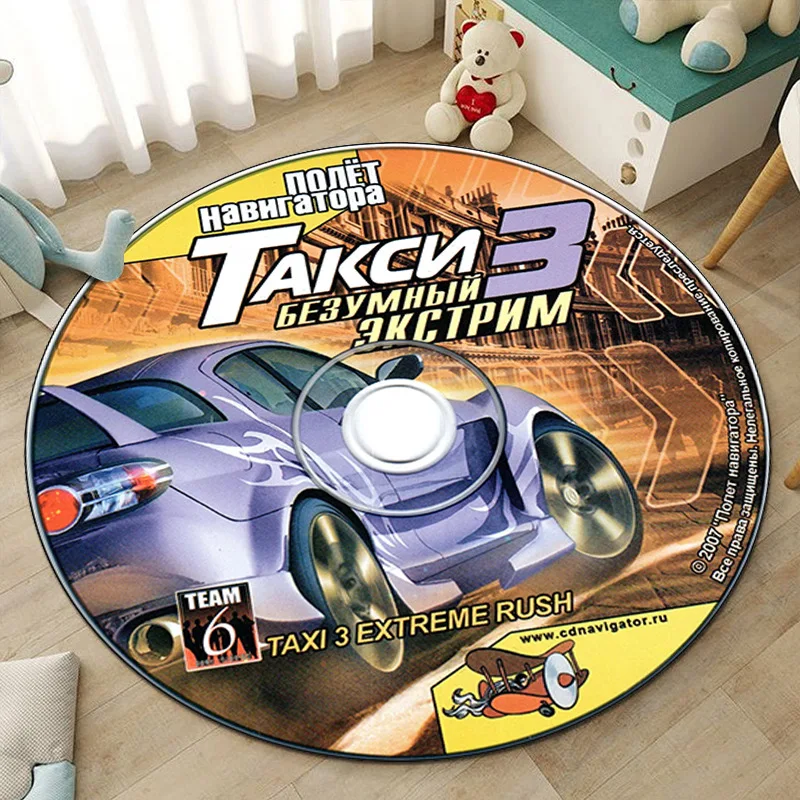 CD living room round rugs  custom rugs  play game mat carpet bedroom children's room  Racing picture and custom carpet