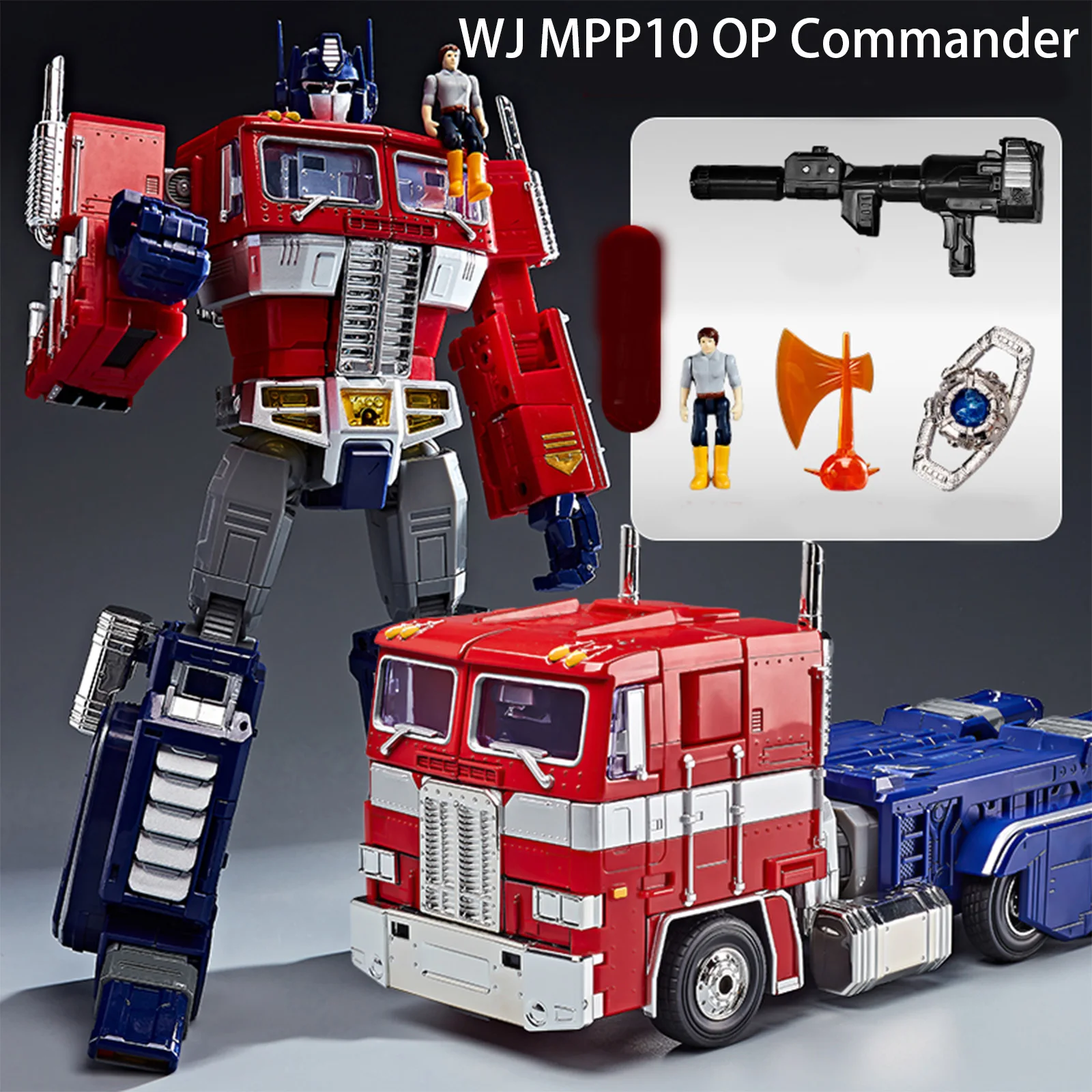 

[24hours shiping] WJ MPP10 O.P Transformation Commander Enlarged version 32CM Weijiang Action Figures Toy Gift Collection