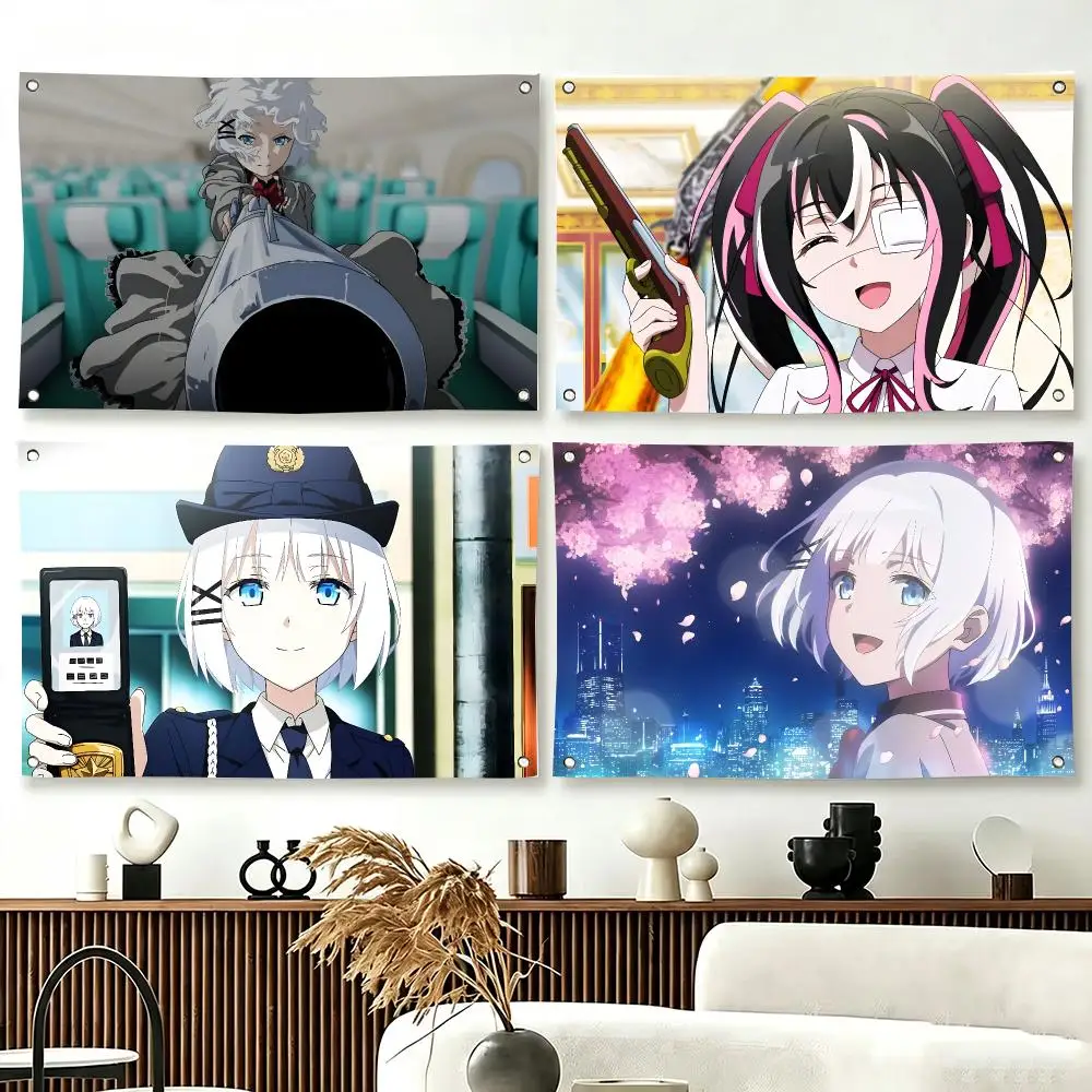 SciFi Anime T-The Detective Is Already Dead Flags  For Living Room Home Dorm Decor Wall Outdoor Camping Party Banner Gifts