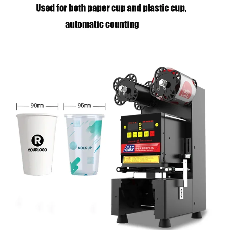 Premium Commercial Pearl Milk Tea Equipment Automatic Cup Sealing Machine for Milk Tea Shop