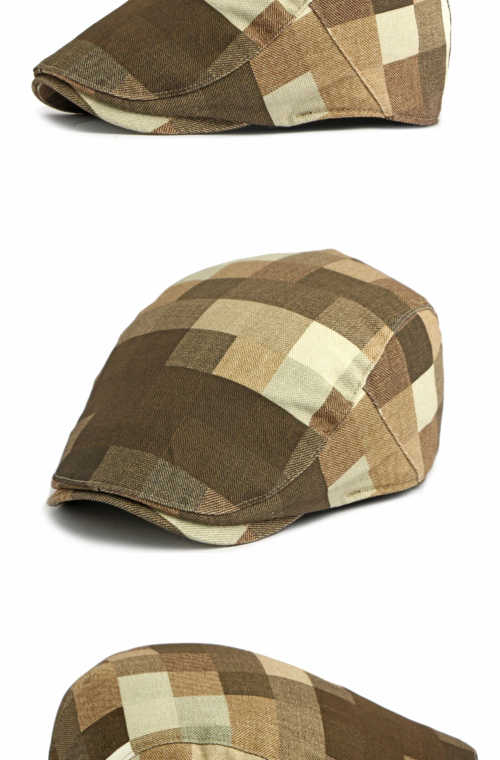 HT5062 Baskenmützen 2026 Frühling Herbst Kappen für Herren Damen Künstler Maler Baskenmütze Herren Damen Ivy Flat Cap Verstellbare Karierte Baskenmütze – Detail 10