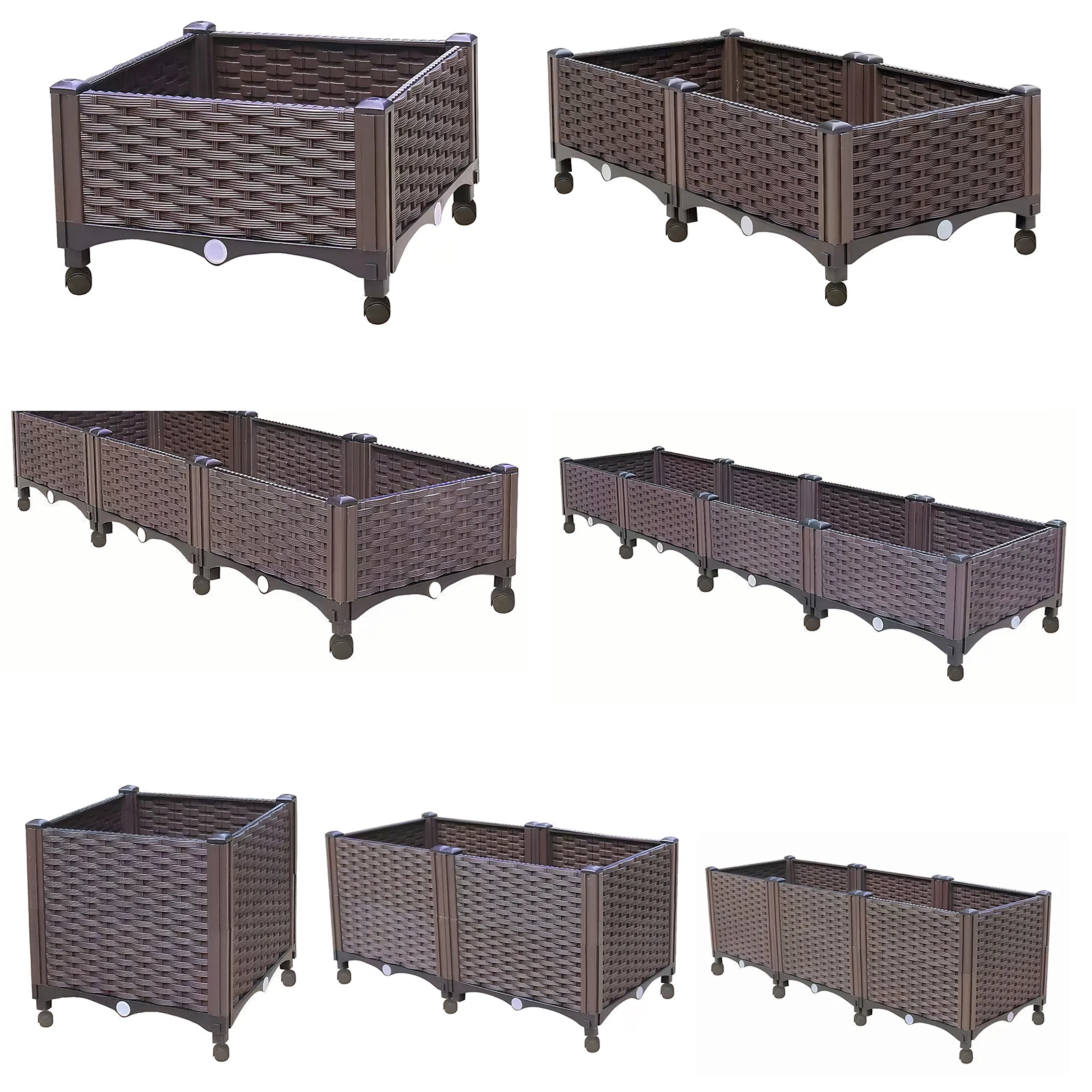 

Высокая садовая грядка с дренажным клапаном для патио, балкона, террасы