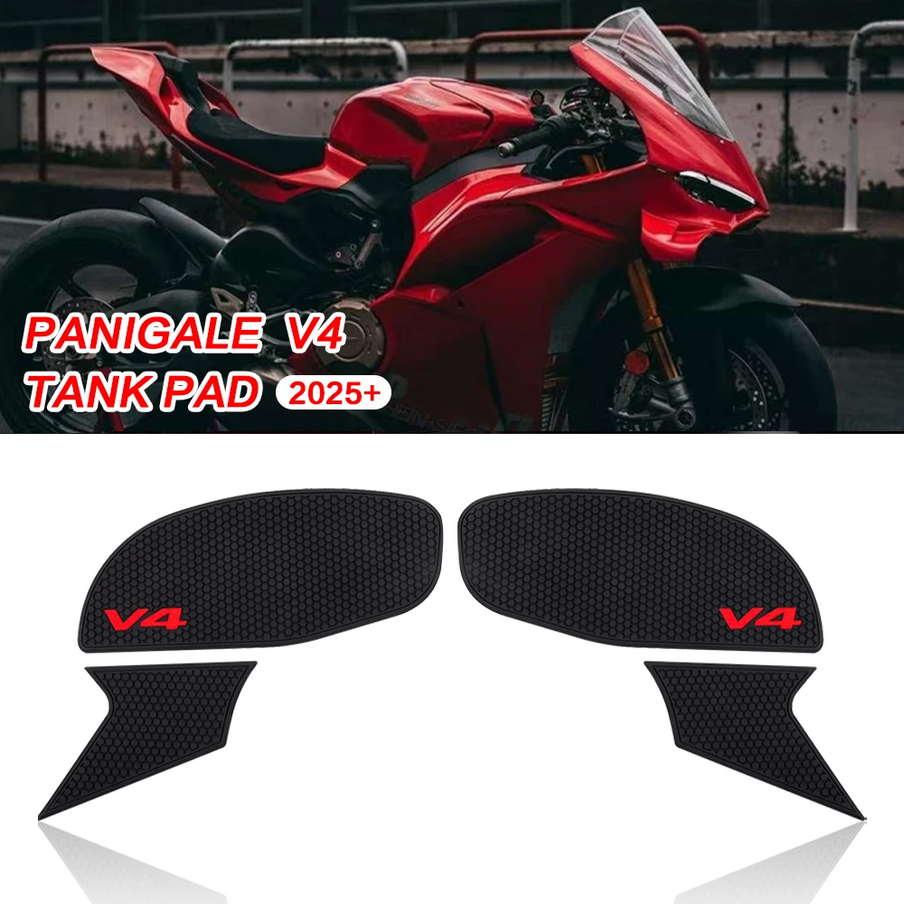 Motorcycle accessories Fuel Tank Pad For DUCATI Panigale V4 V4S 2025 2026 Non-slip Side Fuel Tank Waterproof Pad