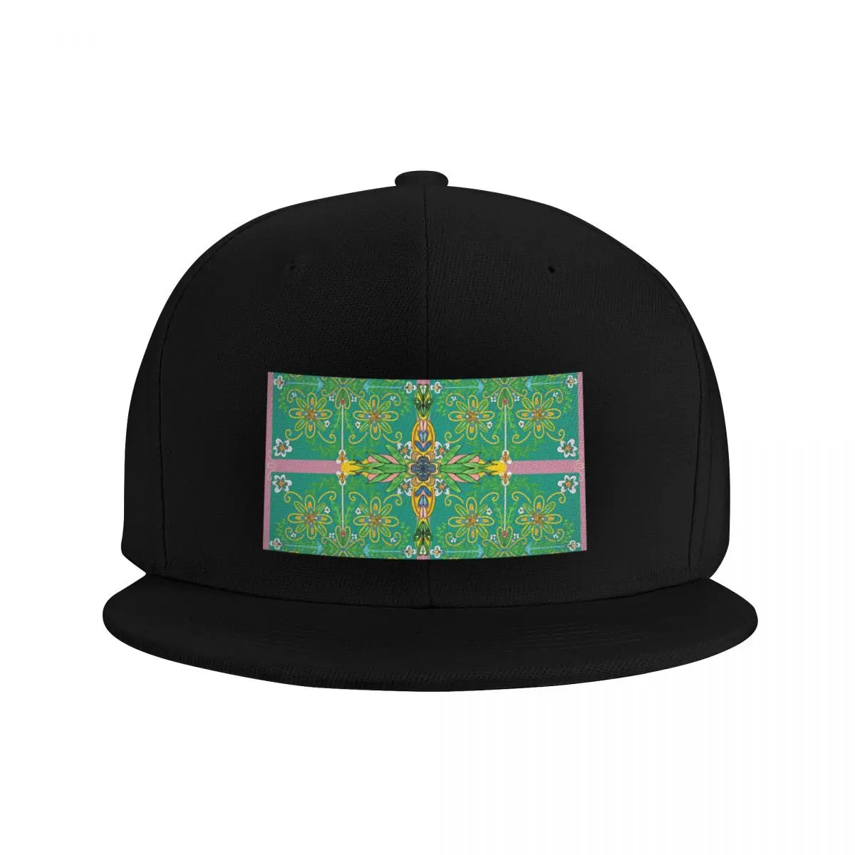 Botanical Printed Woodland Green Garden Symmetrical Flowers Baseball Cap hiking hat Gentleman Hat Sun Cap Men's Women's