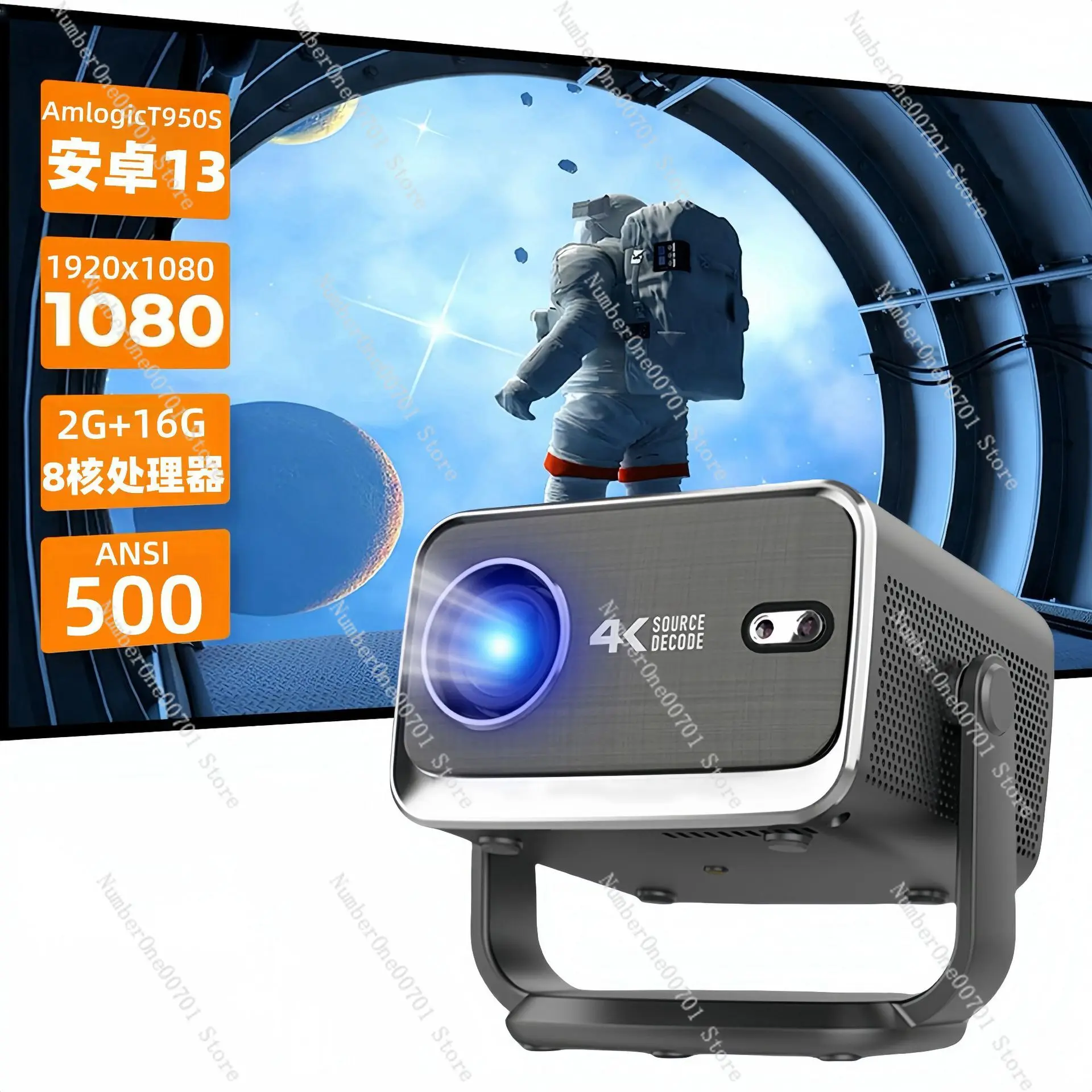 

Projector Home 1080p HD Portable Projector Mobile Phone Focus Office Home Theater